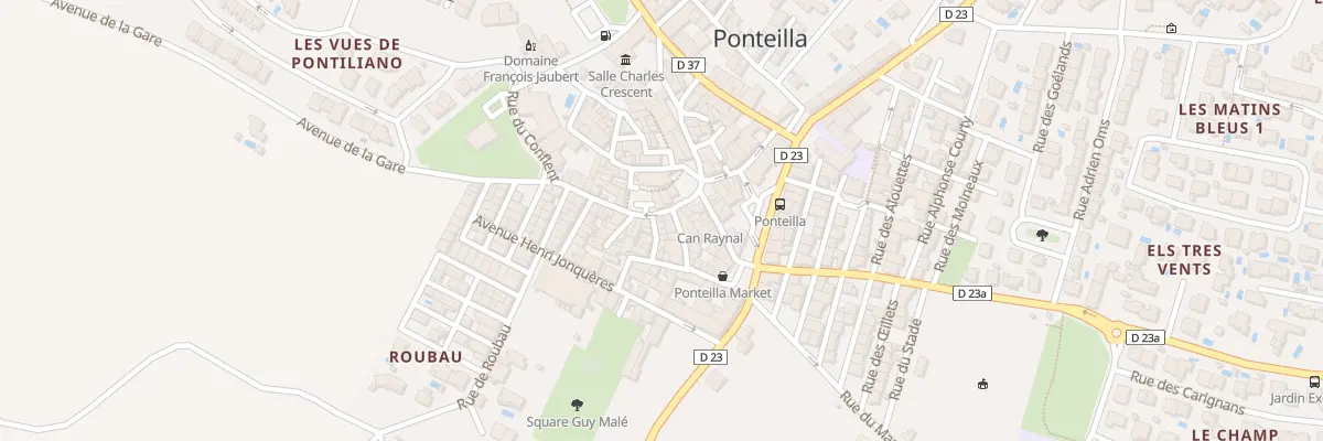 Plan du 1 Av de la Gare à Ponteilla