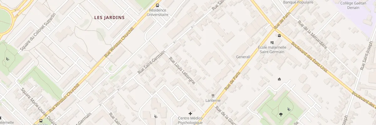 Plan du 7 Rue Louis Leborgne à Compiègne