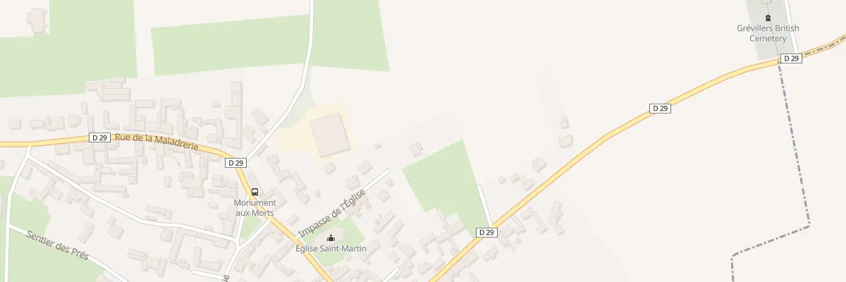 Plan du 7 Imp de l’Eglise à Grévillers
