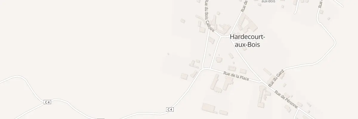 Plan du 12 Che du Jeu de Battoir à Hardecourt-aux-Bois