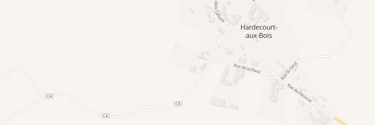 Plan du 14 Che du Jeu de Battoir à Hardecourt-aux-Bois