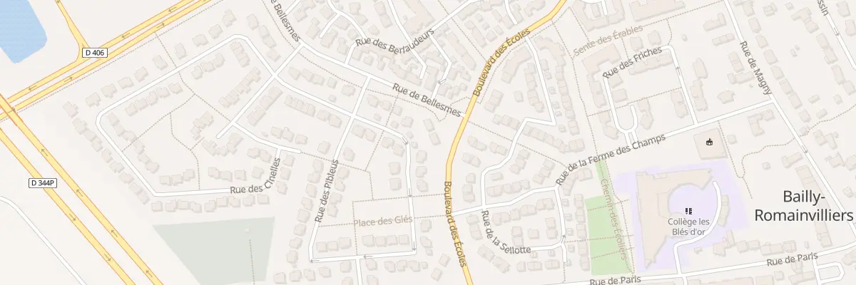 Plan du 68 Bd des Ecoles à Bailly-Romainvilliers