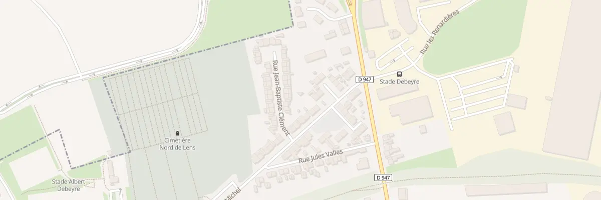 Plan du 4 Rue Jean Baptiste Clement à Lens
