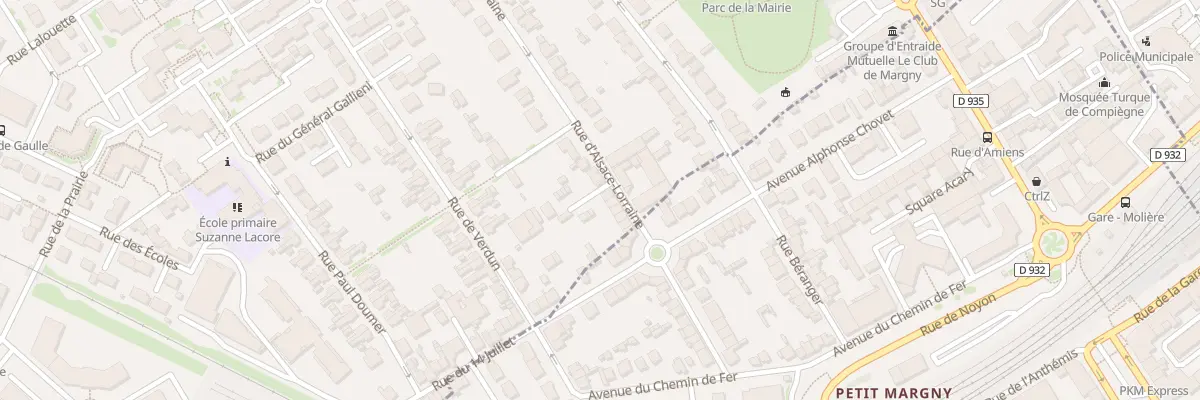Plan du 35 Rue Alsace Lorraine à Margny-lès-Compiègne