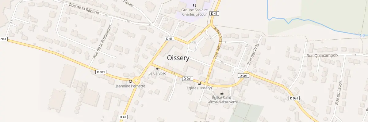 Plan de la Rue du Poncet à Oissery