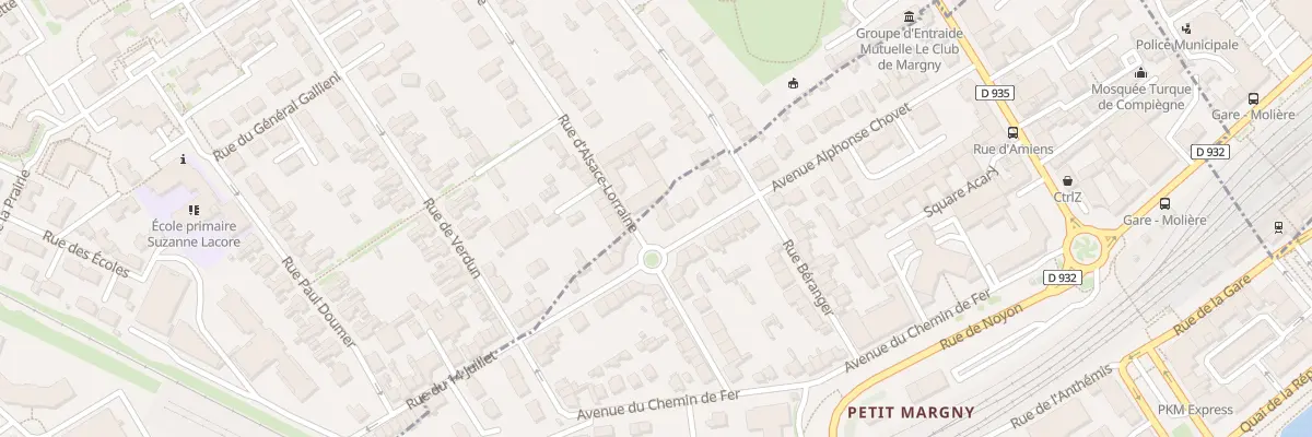 Plan du 34 Av Alphonse Chovet à Compiègne