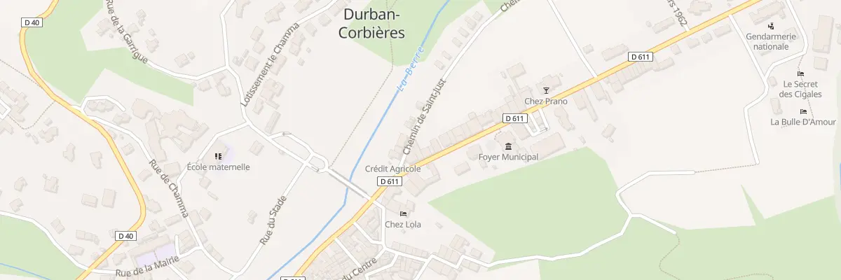 Plan du 5 Av de Narbonne à Durban-Corbières