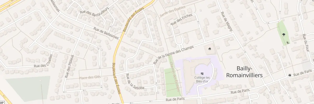 Plan du 10 Rue de la Ferme des Champs à Bailly-Romainvilliers