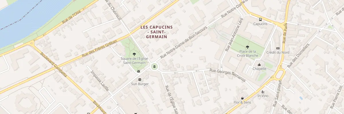 Plan du 25B Rue N D de Bon Secours à Compiègne
