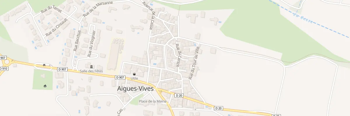 Plan du 2 Rue de la Poste à Aigues-Vives
