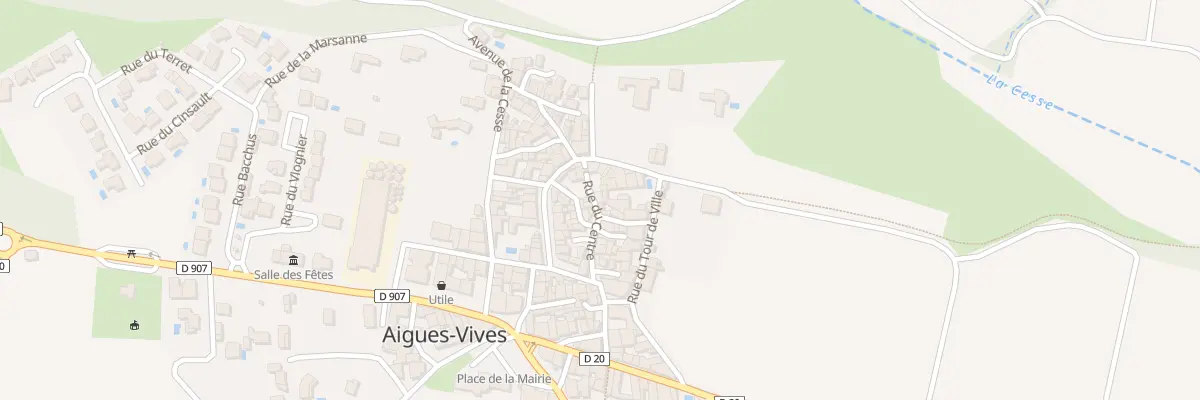 Plan du 13 Rue du Centre à Aigues-Vives