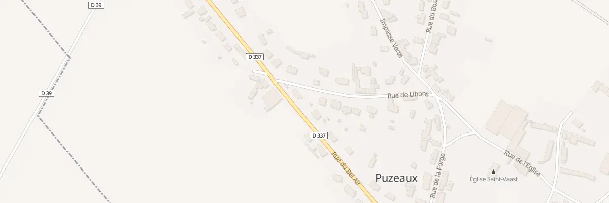 Plan du 1 Rue de Lihons à Puzeaux