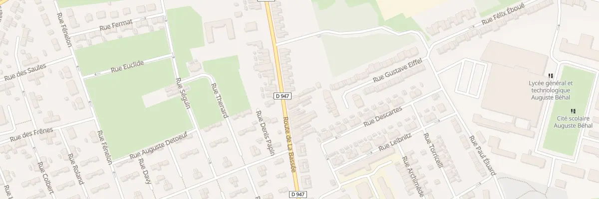 Plan du 208 Rte de la Bassée à Lens