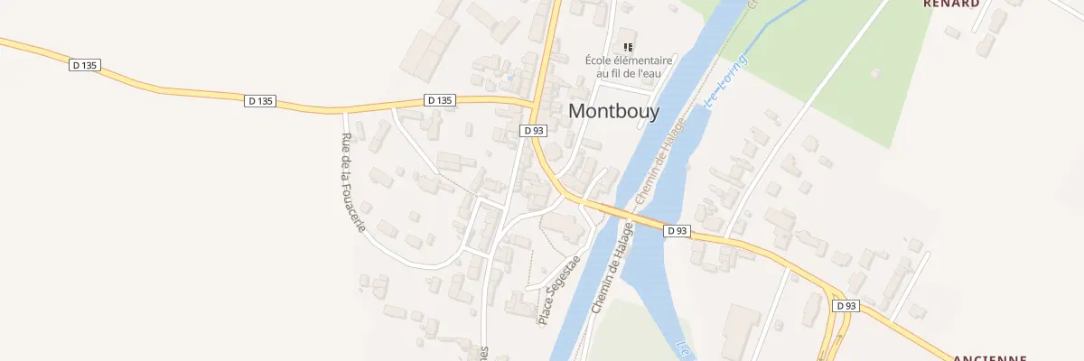Plan du 1 Rte de Montargis à Montbouy