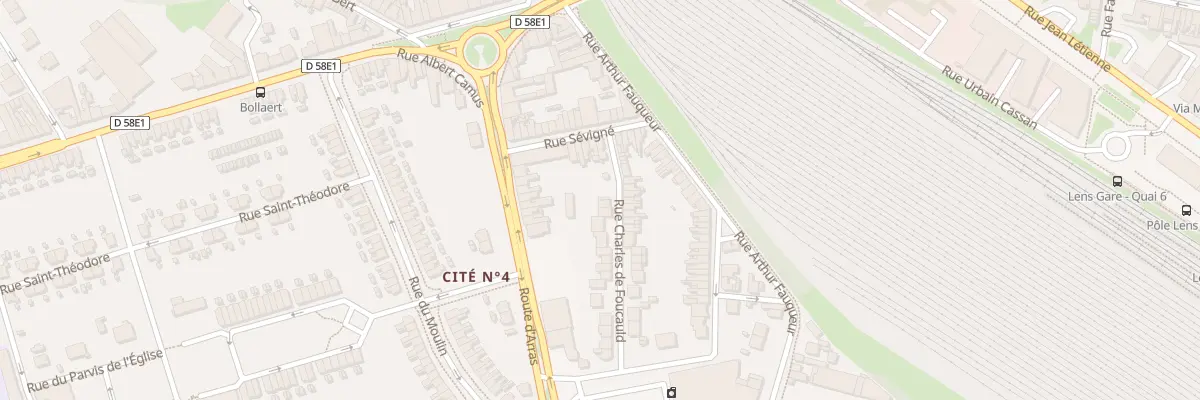 Plan du 4 Rue Charles de Foucauld à Lens