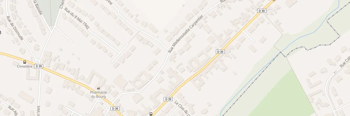 Plan du 2B Rue Mademoiselle Carpentier à Hulluch