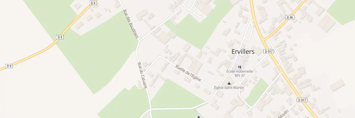 Plan du 25 Rle de l’Eglise à Ervillers