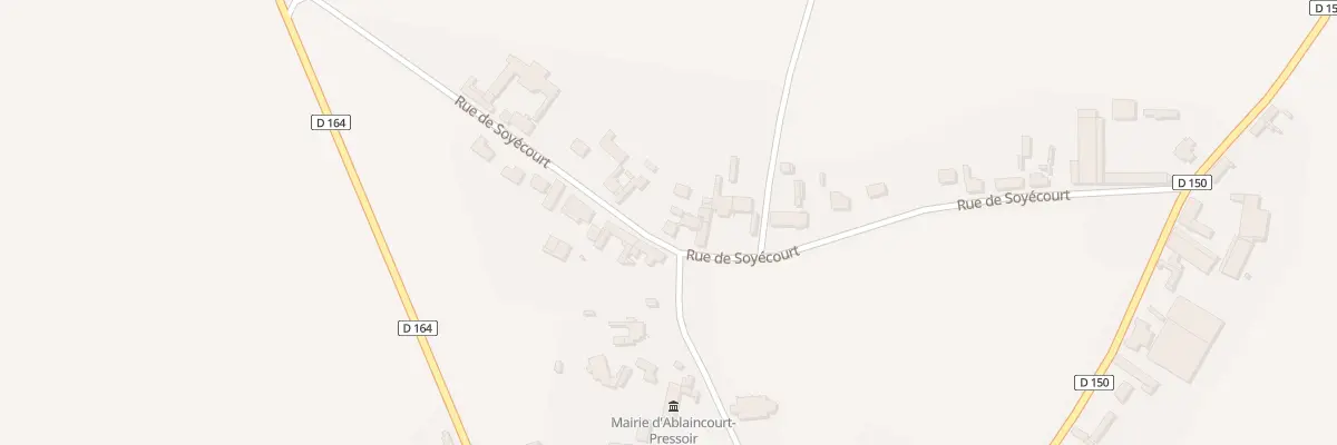 Plan du 13 Rue de Soyécourt à Ablaincourt-Pressoir