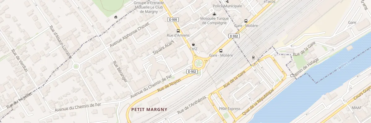 Plan du 2B Av du Chemin de Fer à Compiègne