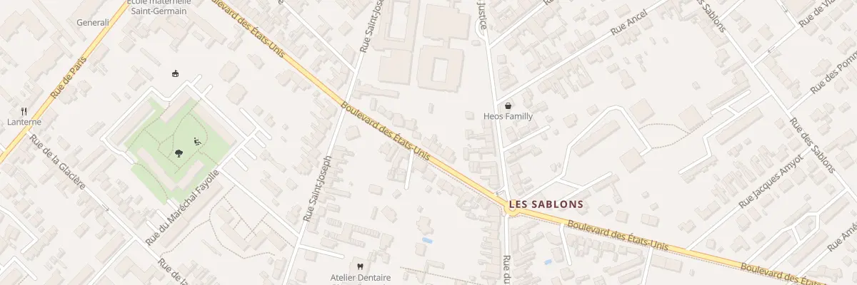 Plan du 93 Bd des États-Unis à Compiègne
