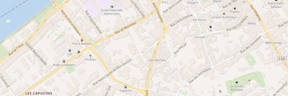Plan du 4B Rue N D de Bon Secours à Compiègne