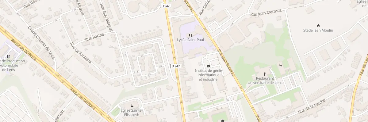 Plan du 34 Rte de la Bassée à Lens