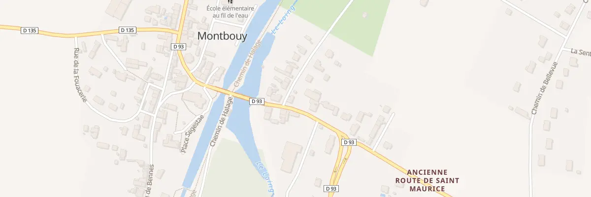 Plan du 5 Rte de Chatillon Coligny à Montbouy