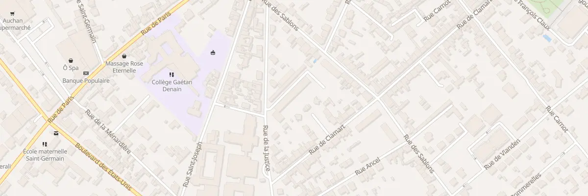 Plan du 7 Rue de la Justice à Compiègne