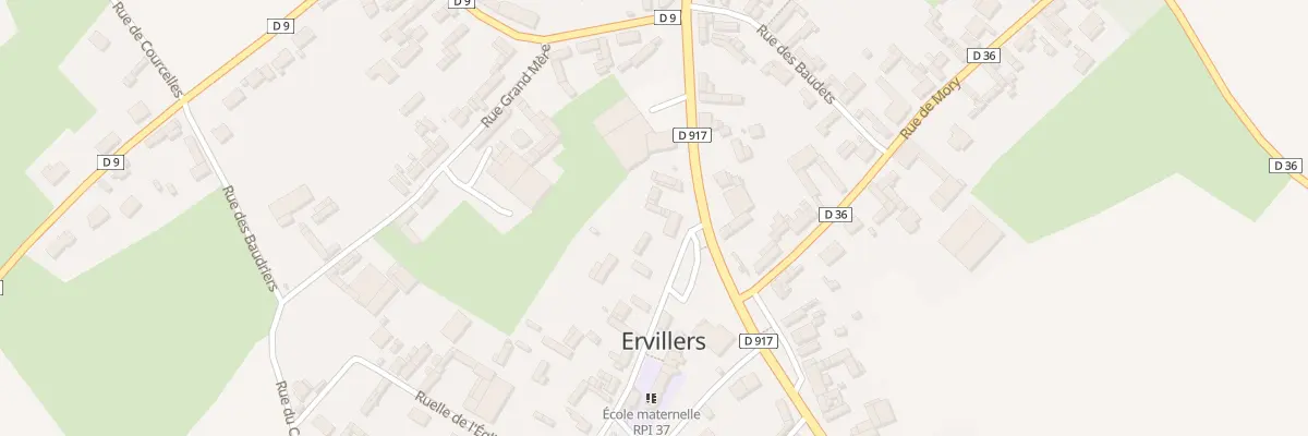 Plan du 1 Rue de l’Eglise à Ervillers