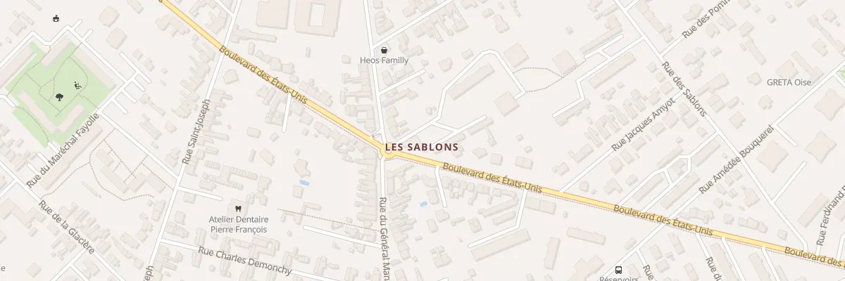 Plan du 111 Bd des États-Unis à Compiègne