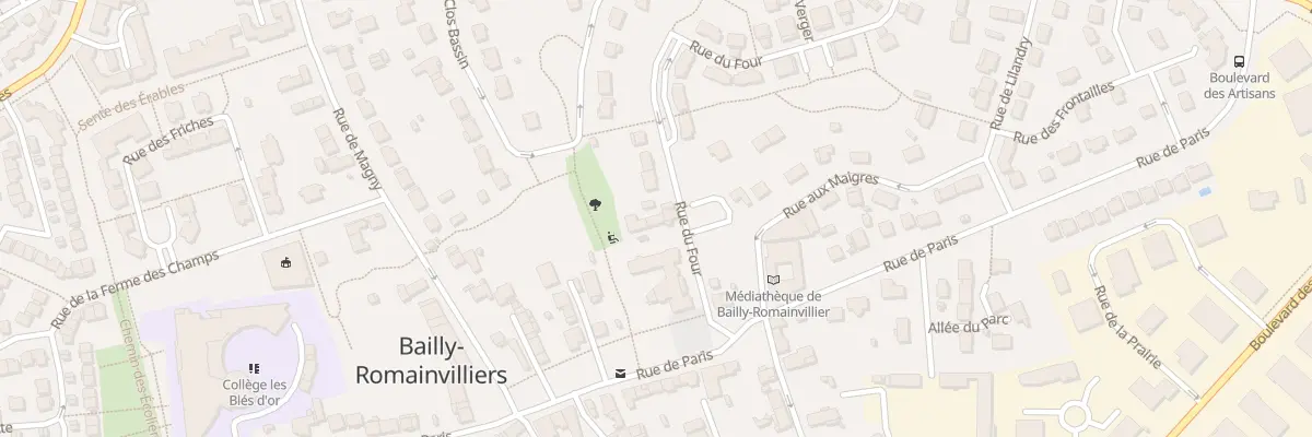 Plan du 3 Rue du Four à Bailly-Romainvilliers