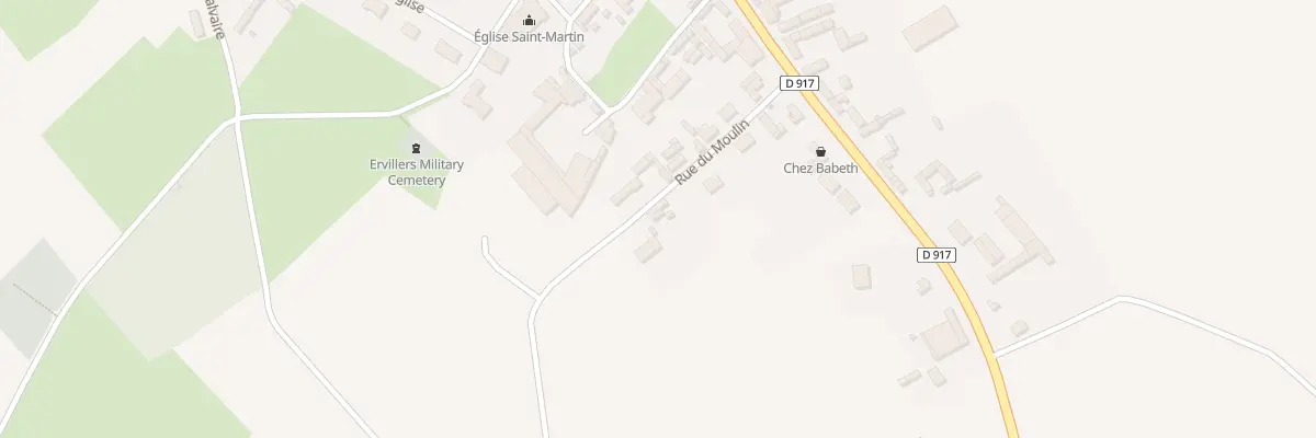 Plan du 2 Rue du Moulin à Ervillers