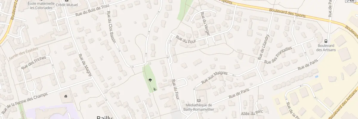 Plan du 12 Rue du Four à Bailly-Romainvilliers