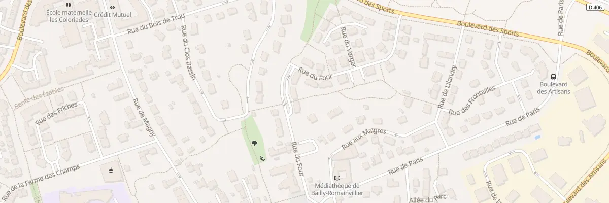 Plan du 14 Rue du Four à Bailly-Romainvilliers