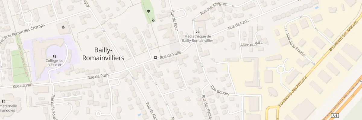 Plan du 58 Rue de Paris à Bailly-Romainvilliers