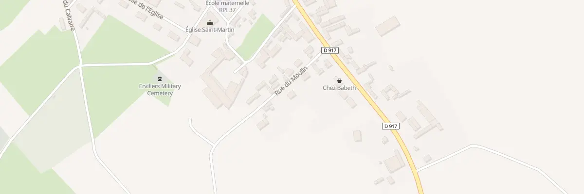 Plan du 5000 Rue du Moulin à Ervillers