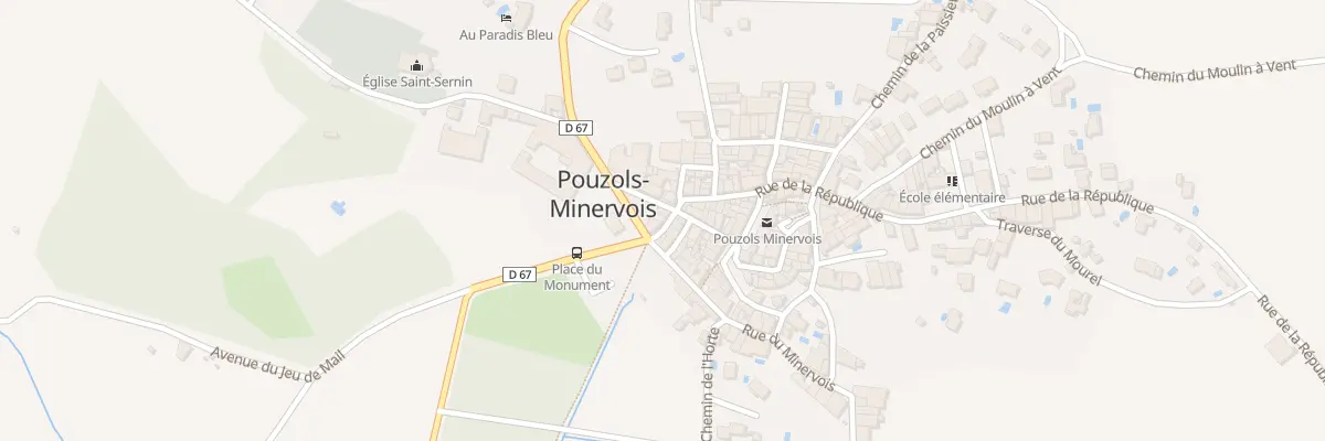 Plan du 1 Rue de la République à Pouzols-Minervois