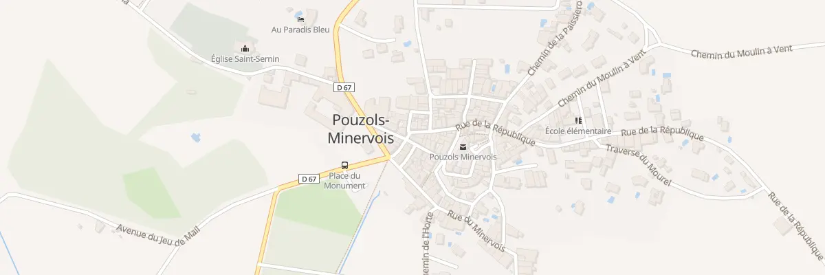 Plan du 6 Rue de la République à Pouzols-Minervois
