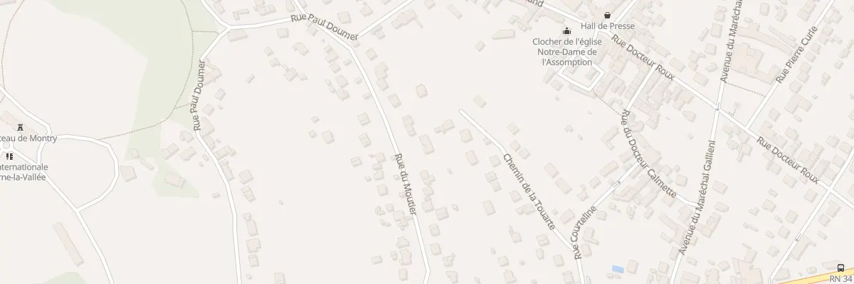 Plan du 34 Rue du Moutier à Montry