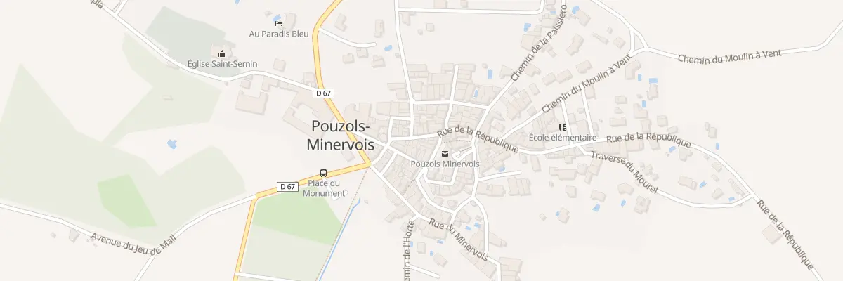 Plan du 9001 Rue de la République à Pouzols-Minervois