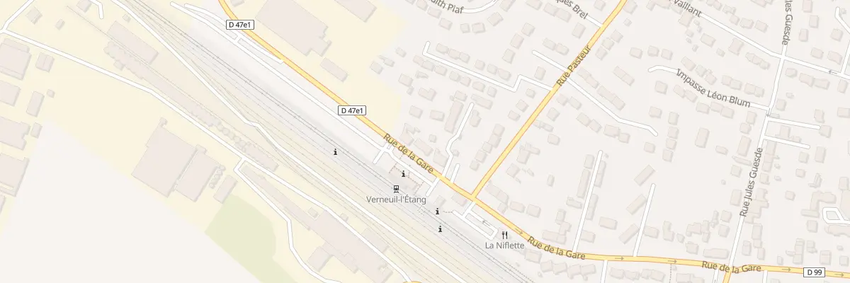 Plan du 50 Rue de la Gare à Verneuil-l’Étang