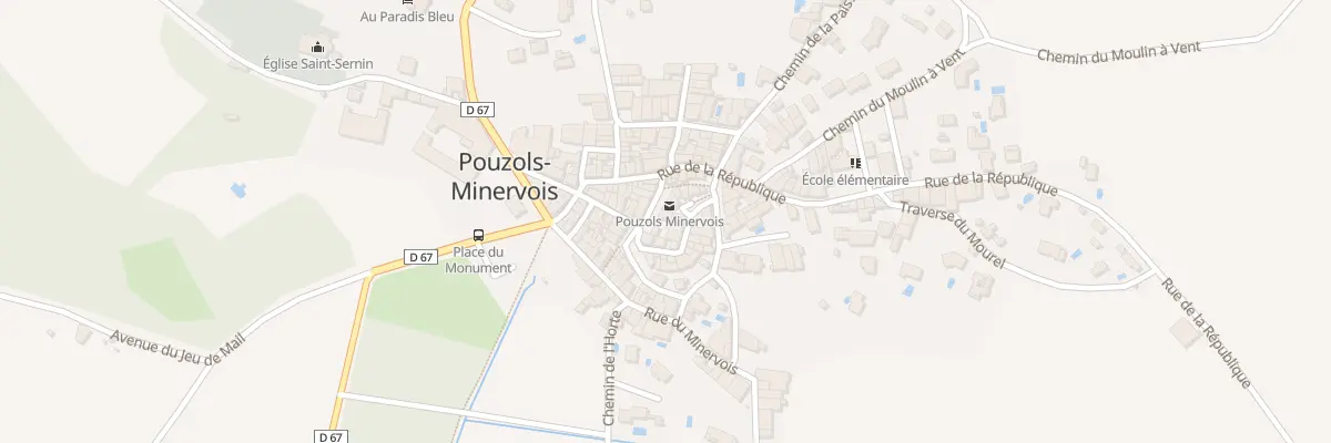 Plan du 8 Pl de la Poste à Pouzols-Minervois