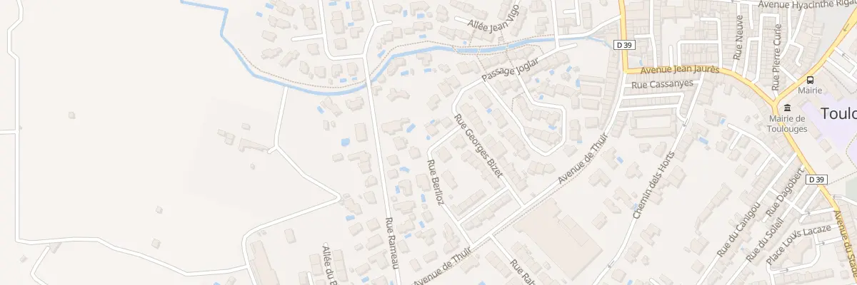 Plan du 7 Rue Berlioz à Toulouges