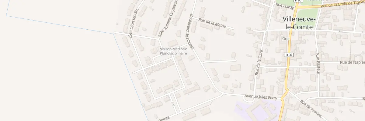Plan du 3 All du Docteur Bajon à Villeneuve-le-Comte