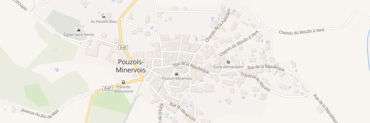Plan du 12A Rue de la République à Pouzols-Minervois