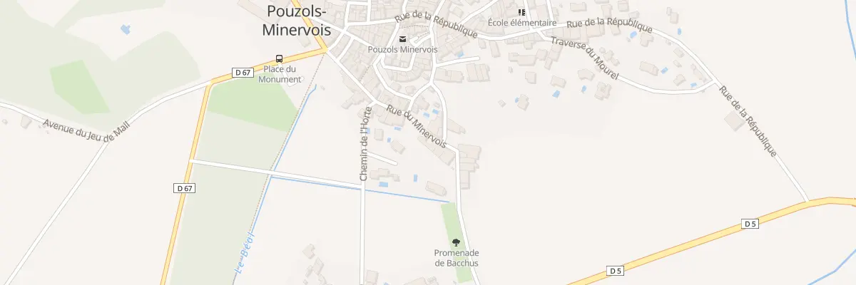 Plan du 12 Rue du Minervois à Pouzols-Minervois