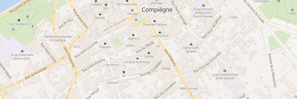 Plan du 9 Rue Napoléon à Compiègne