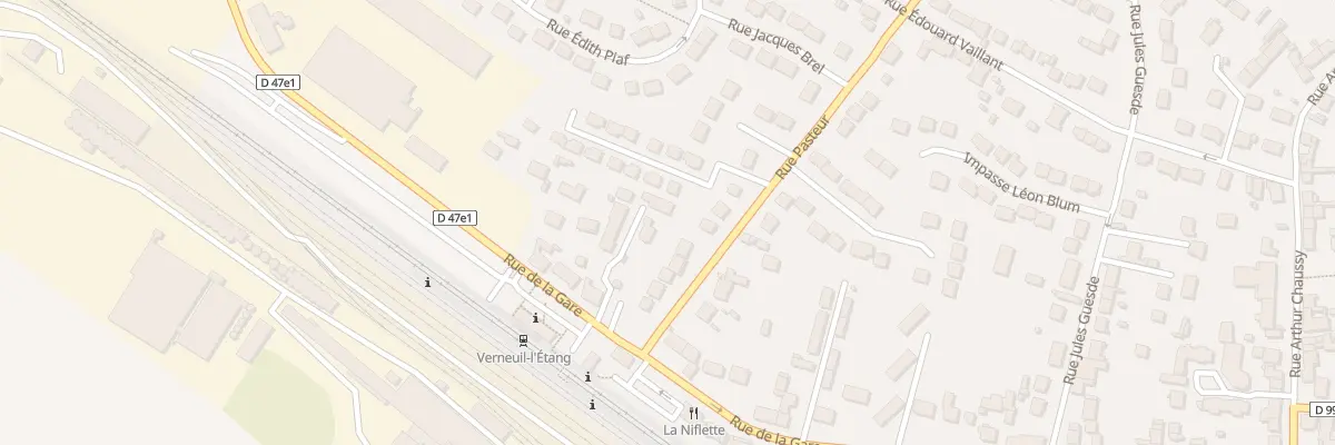 Plan du 5 Rue Pasteur à Verneuil-l’Étang