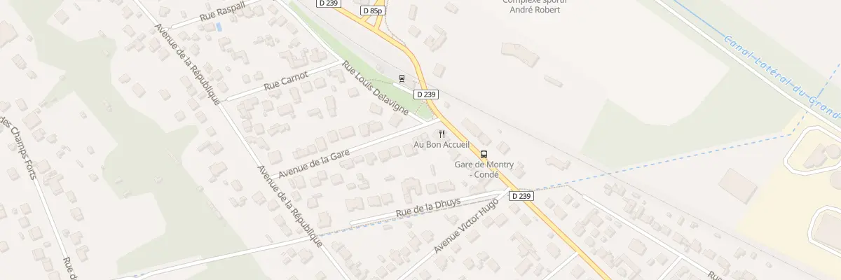 Plan du 1 Av de la Gare à Montry