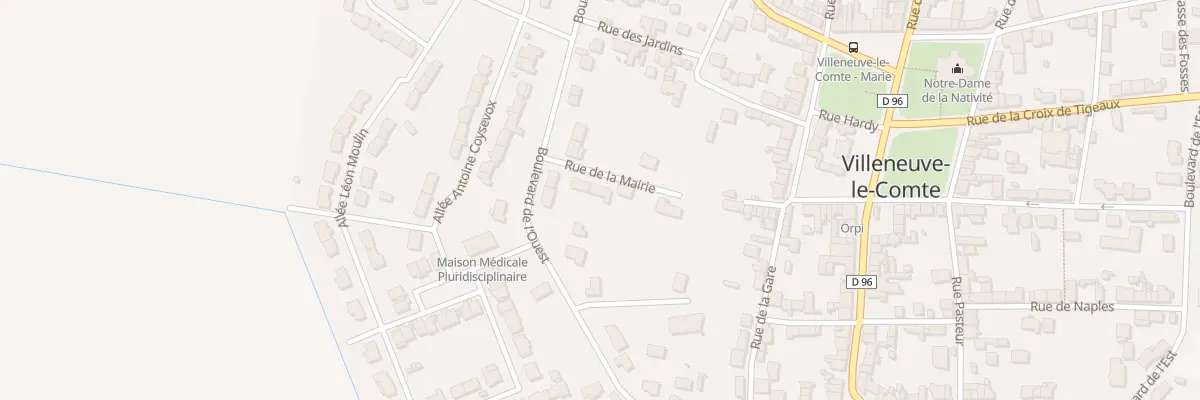 Plan du 19 Rue de la Mairie à Villeneuve-le-Comte
